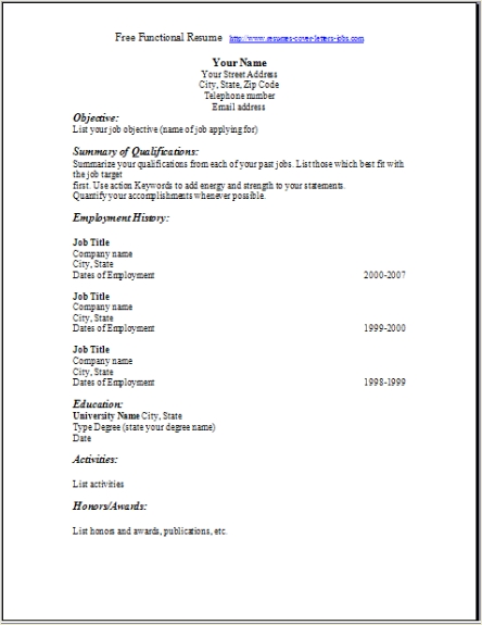 free blank resume examples samples free edit with word functional resume cover letters