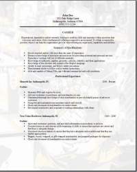 cashier job resume samples