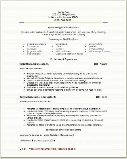 Public affairs resume templates