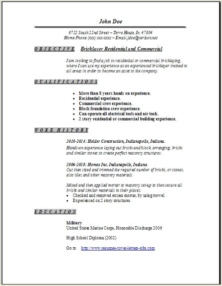 Great resume examples objectives