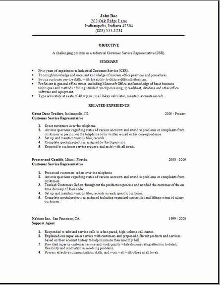 Objective editor resume