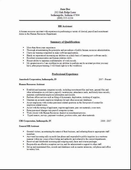 Cover letter for hr job sample