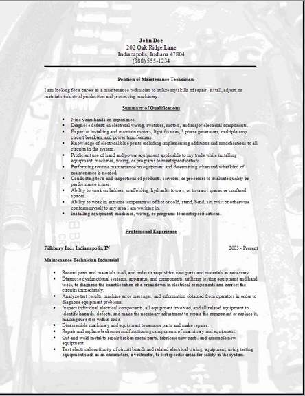 Mechanics resume