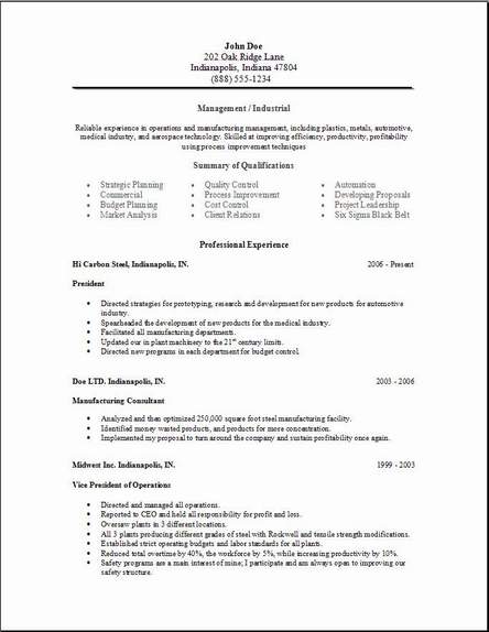 Photos Of Retail Management Resume Template picture