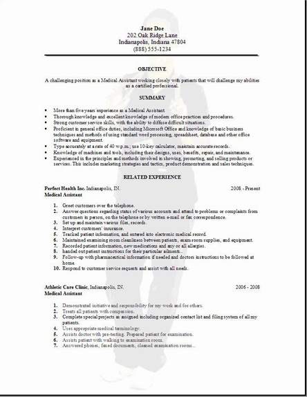 Resume templates for medical assistants