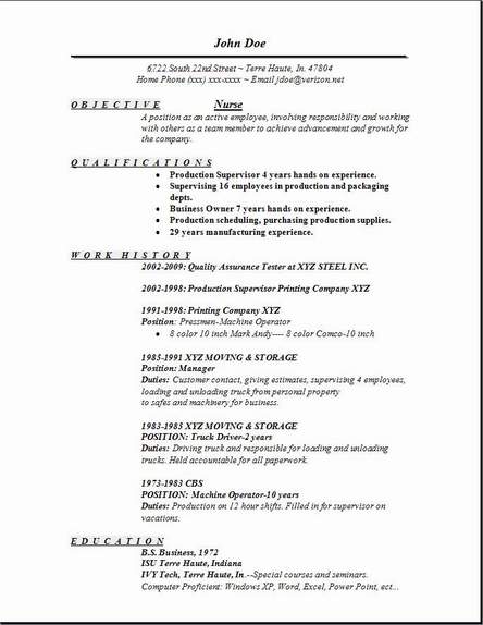 Nursing Job Resume Example nurse ...