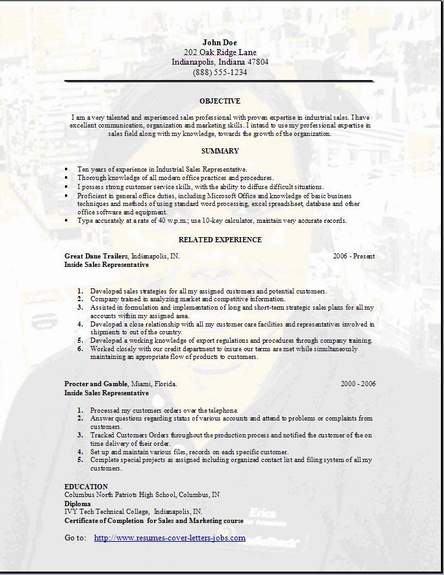 sales resume download sales template download sales template2 download ...