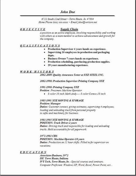 Supply Chain Resume, Occupational:examples,samples Free ...