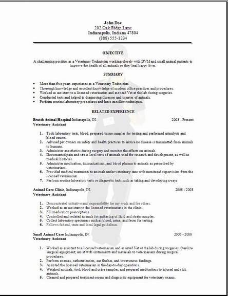 Veterinary Technician Resume, Occupational:examples ...