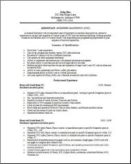 aerospace aviation resume