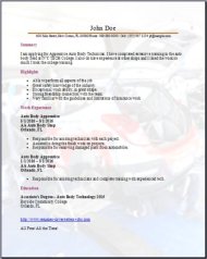 Auto Body Technician Resume3