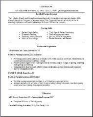 certified nursing assistant resume examples samples free edit with word