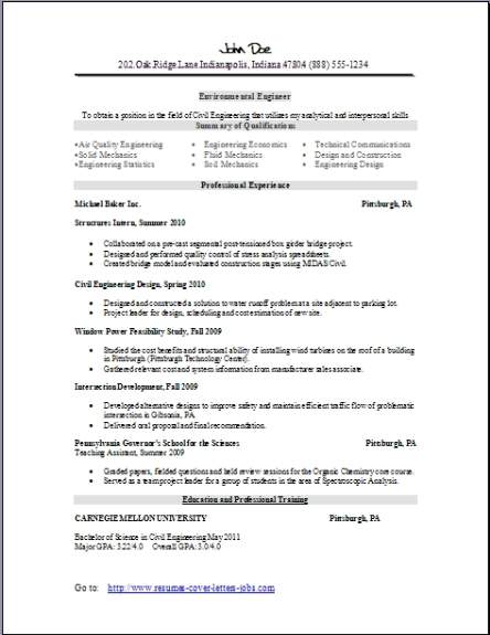 Environmental Resume2