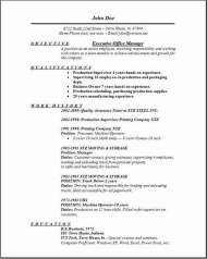 Executive Office Manager Resume