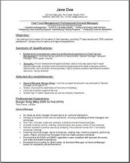 Fast Food Manager Resume2