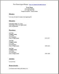 Chronological Resume