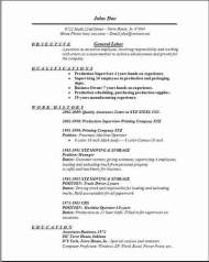 simple resume format for labour