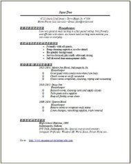 Housekeeper Resume:examples,samples Free edit with word