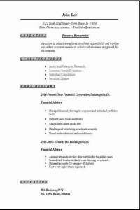 Finance Economics Resume