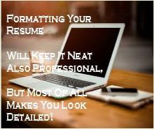 Helping you format your resume