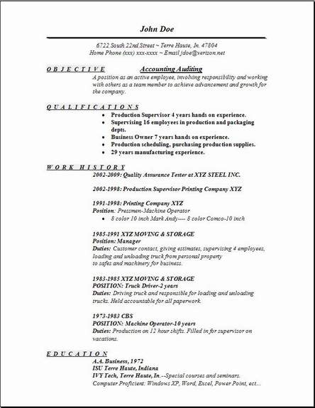 Free Job Resume Template1