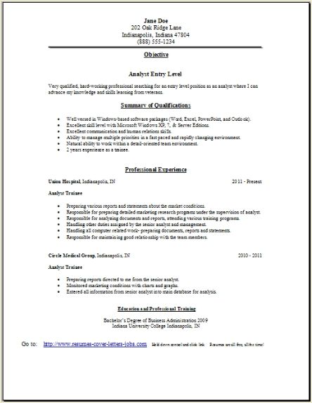 Analyst Resume2