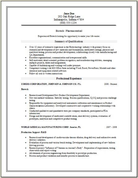 Biotech Pharmaceutical Resume3