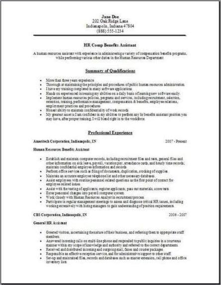 Hr Comp Benefits Resume2