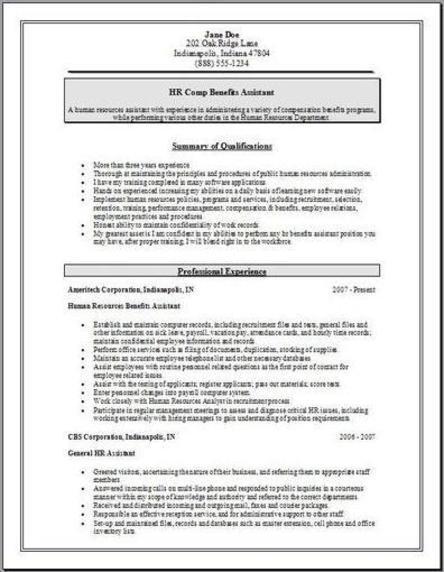 Hr Comp Benefits Resume3