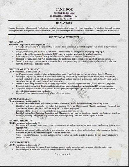 HR Management Resume examples Samples Free Edit With Word