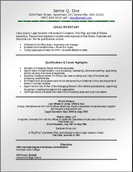 Legal Resume3