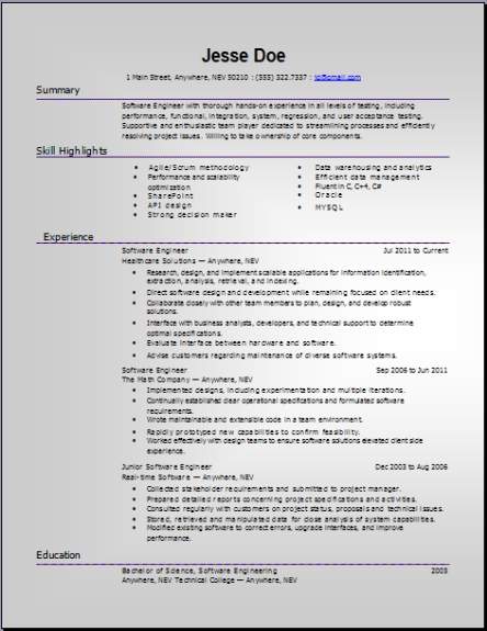 Mainframe Resume3