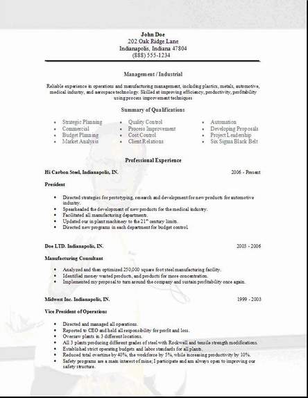 resume skills examples for management