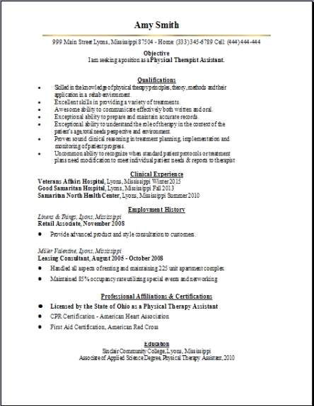 Medical PT Rehabilitation Resume2