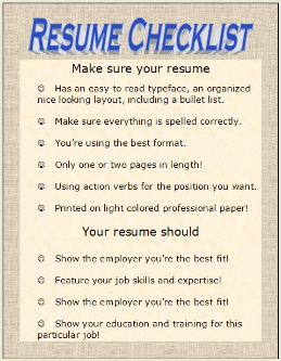 Resume Checklist