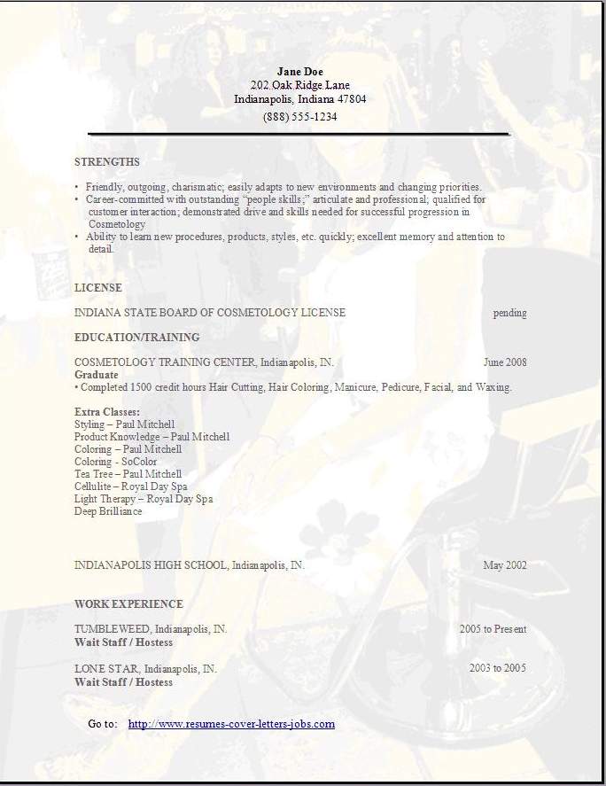 Salon Cosmetology Resume3