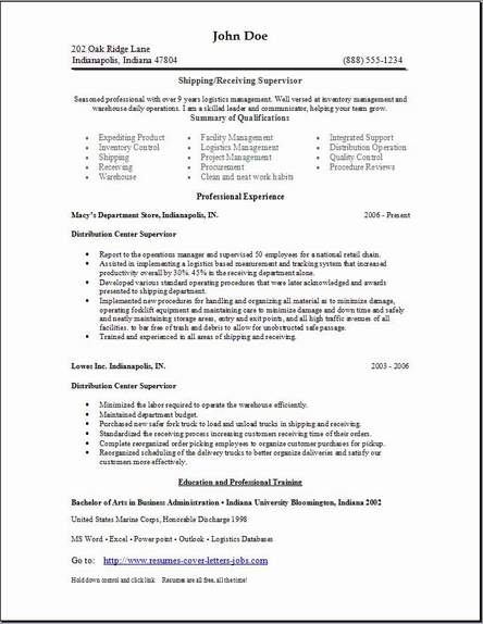 Shipping Receiving Resume2