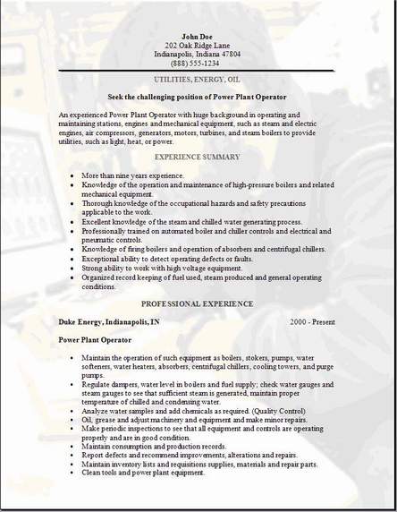 Utilities Energy Oil Resume3